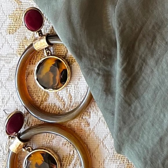 Chicos NWT Circle Drop Dangle Earrings - Picture 2 of 3